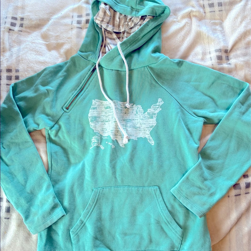 Light green USA hoodie